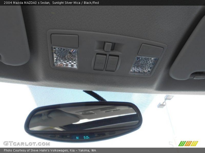 Sunlight Silver Mica / Black/Red 2004 Mazda MAZDA3 s Sedan