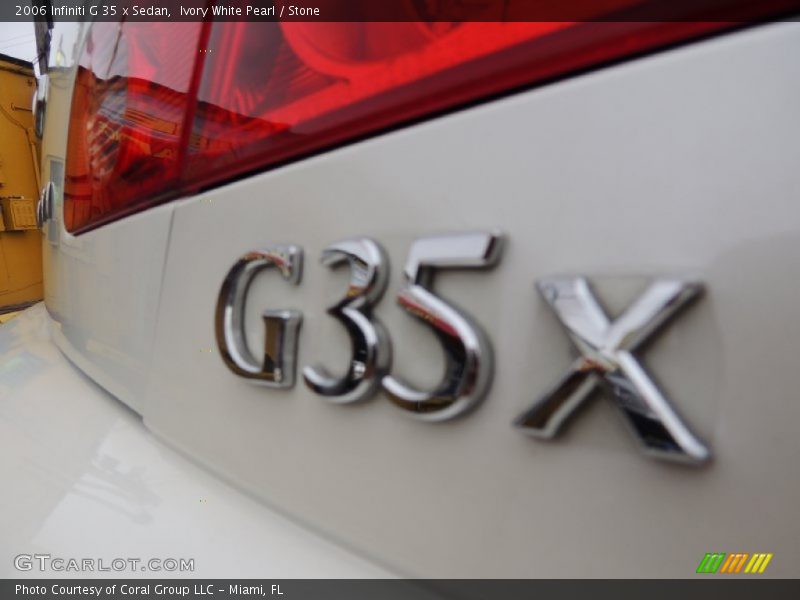 Ivory White Pearl / Stone 2006 Infiniti G 35 x Sedan