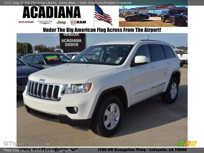 Stone White / Dark Graystone/Medium Graystone 2012 Jeep Grand Cherokee Laredo