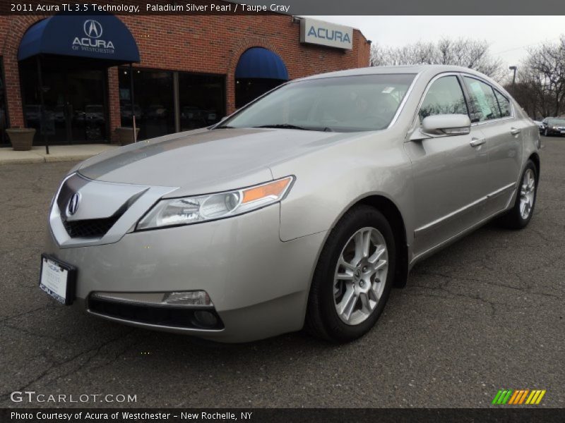 Paladium Silver Pearl / Taupe Gray 2011 Acura TL 3.5 Technology