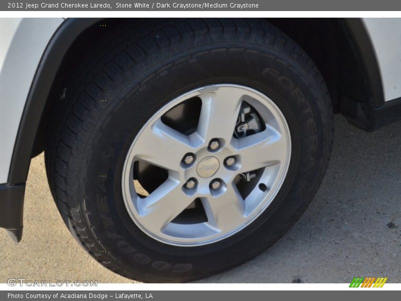 Stone White / Dark Graystone/Medium Graystone 2012 Jeep Grand Cherokee Laredo