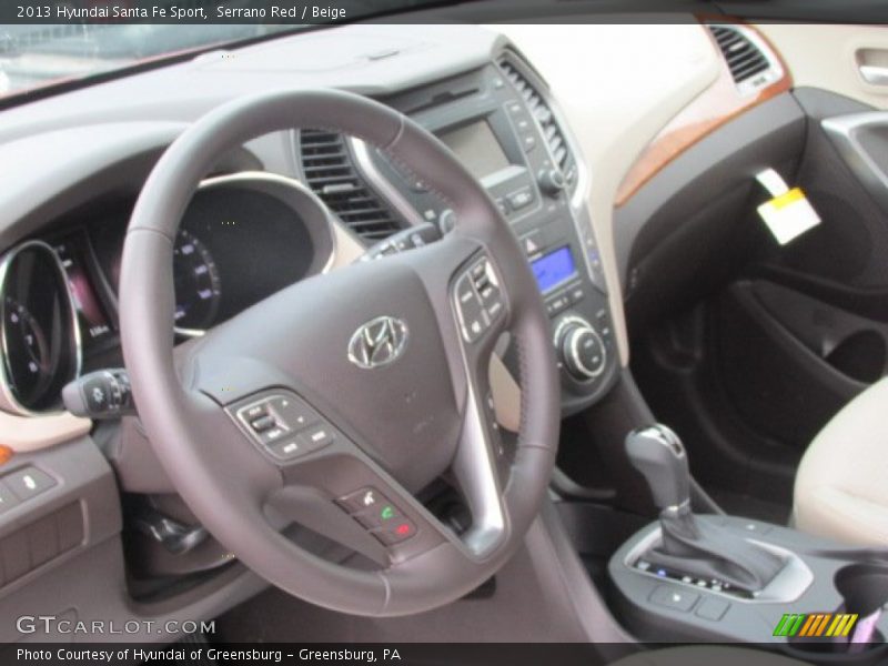 Serrano Red / Beige 2013 Hyundai Santa Fe Sport