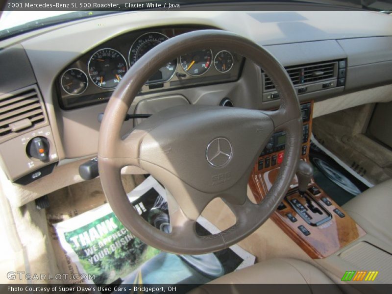 Glacier White / Java 2001 Mercedes-Benz SL 500 Roadster
