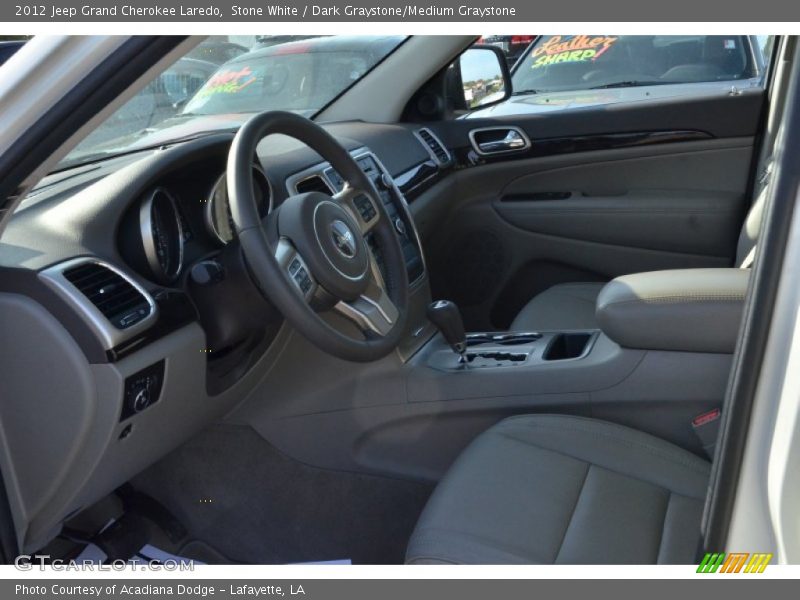 Stone White / Dark Graystone/Medium Graystone 2012 Jeep Grand Cherokee Laredo