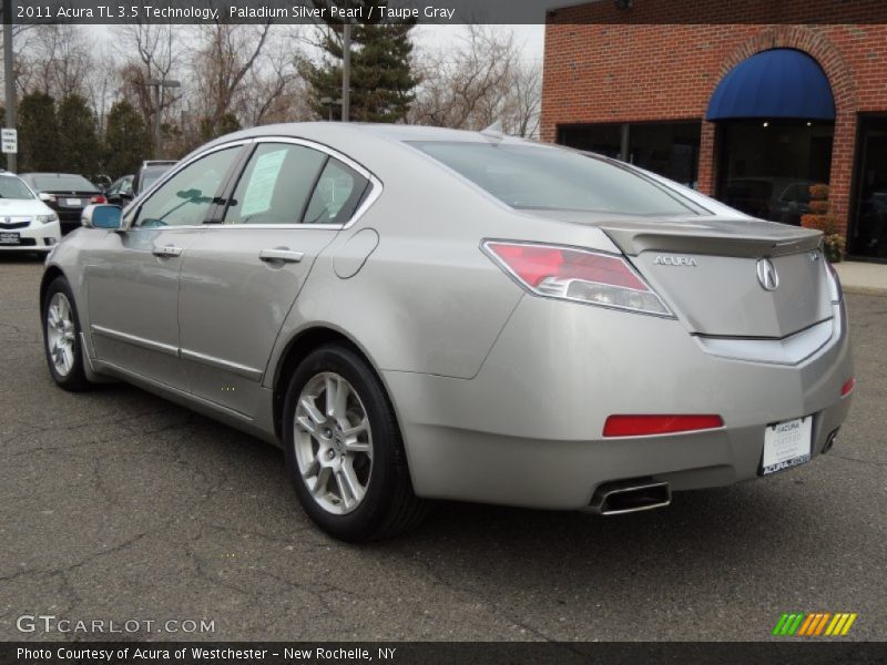 Paladium Silver Pearl / Taupe Gray 2011 Acura TL 3.5 Technology