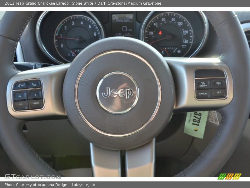 Stone White / Dark Graystone/Medium Graystone 2012 Jeep Grand Cherokee Laredo