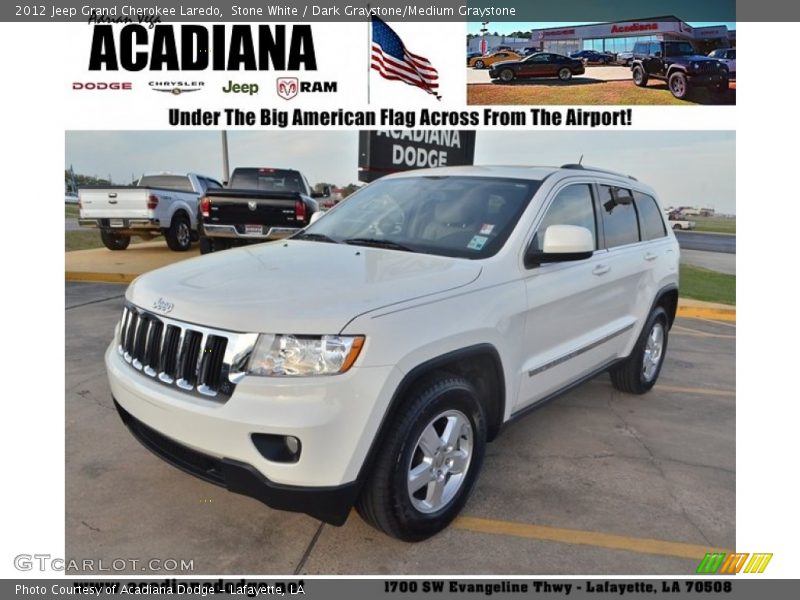 Stone White / Dark Graystone/Medium Graystone 2012 Jeep Grand Cherokee Laredo