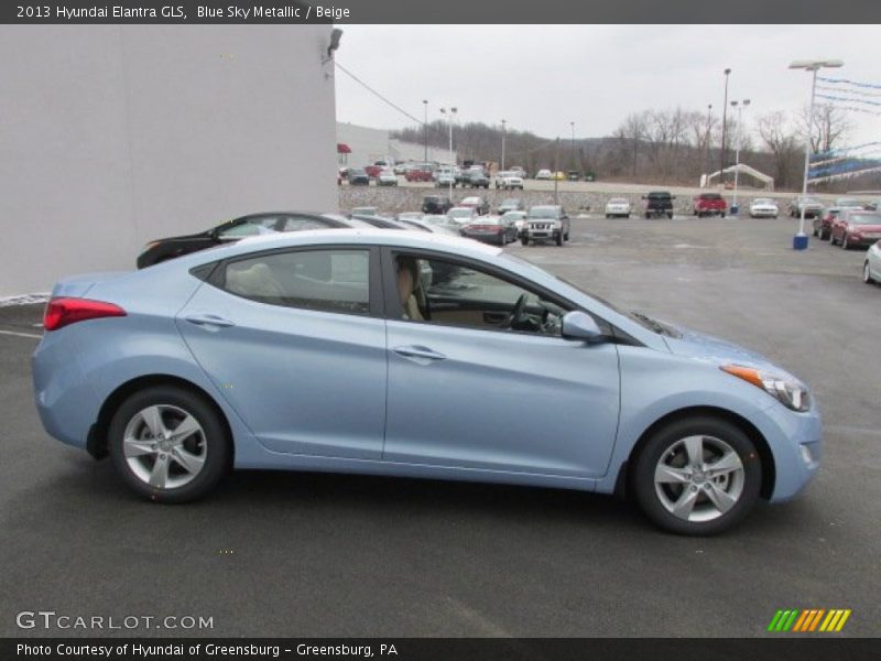 Blue Sky Metallic / Beige 2013 Hyundai Elantra GLS