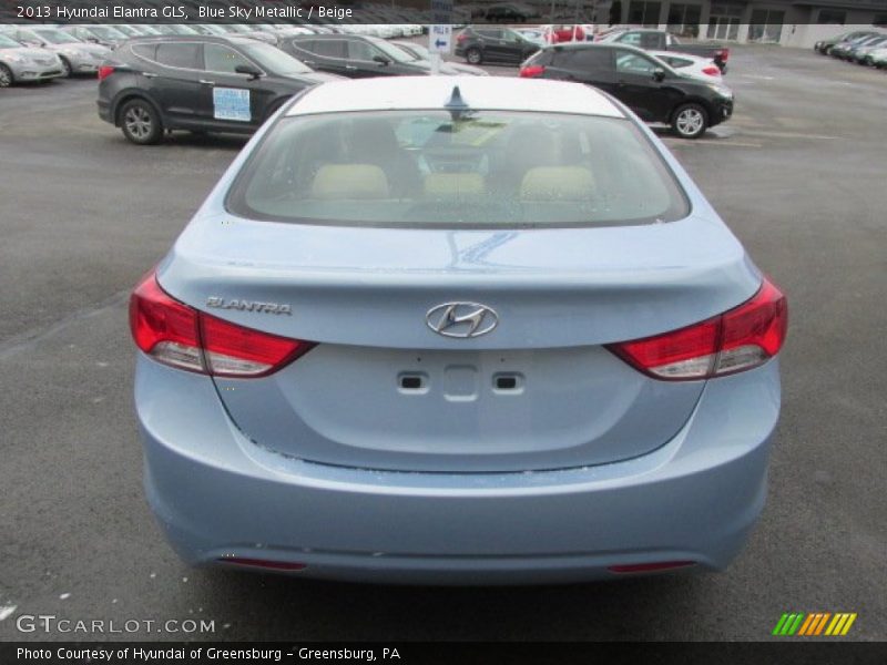 Blue Sky Metallic / Beige 2013 Hyundai Elantra GLS