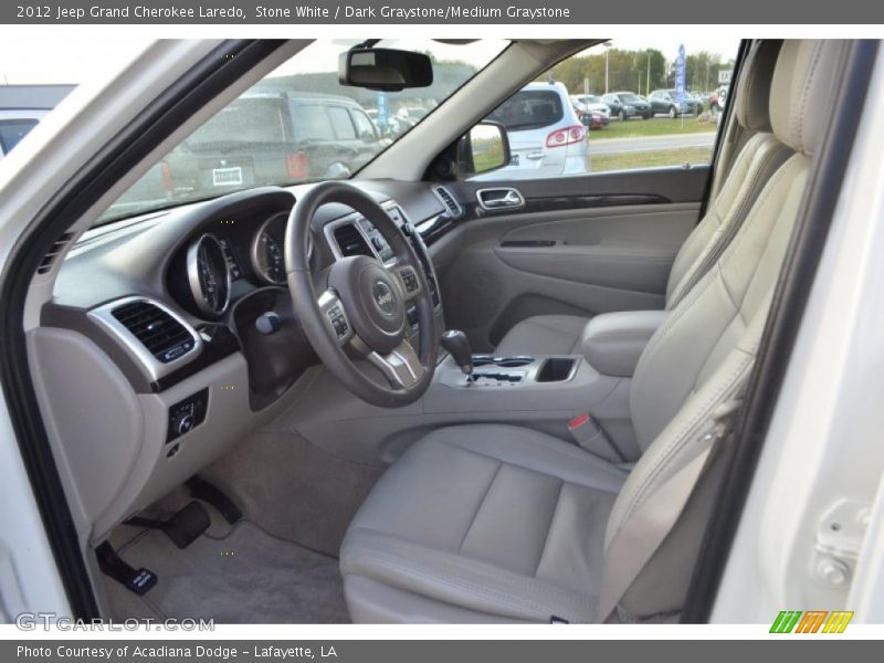 Stone White / Dark Graystone/Medium Graystone 2012 Jeep Grand Cherokee Laredo