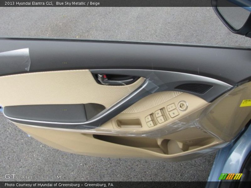 Blue Sky Metallic / Beige 2013 Hyundai Elantra GLS