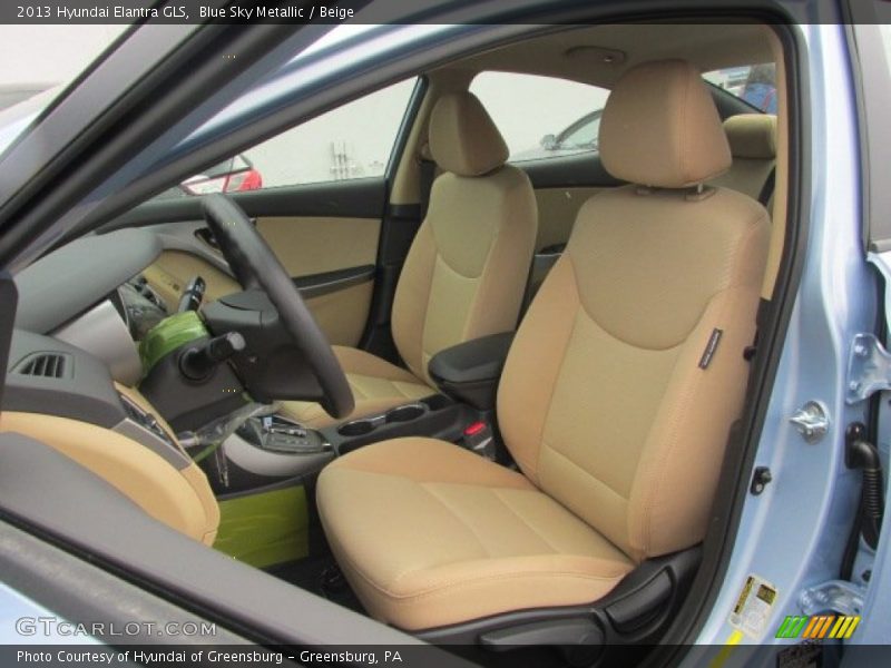 Blue Sky Metallic / Beige 2013 Hyundai Elantra GLS