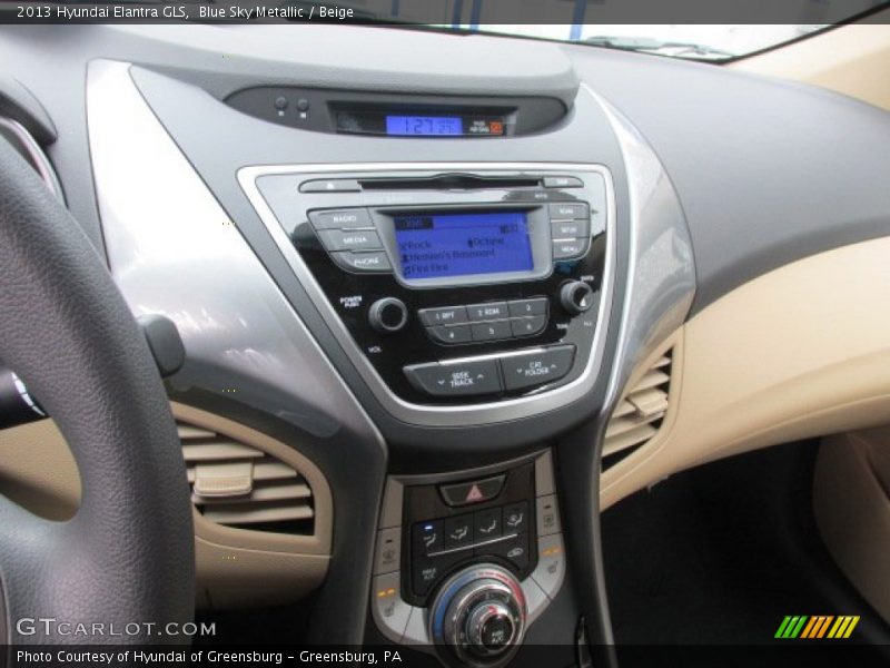 Blue Sky Metallic / Beige 2013 Hyundai Elantra GLS