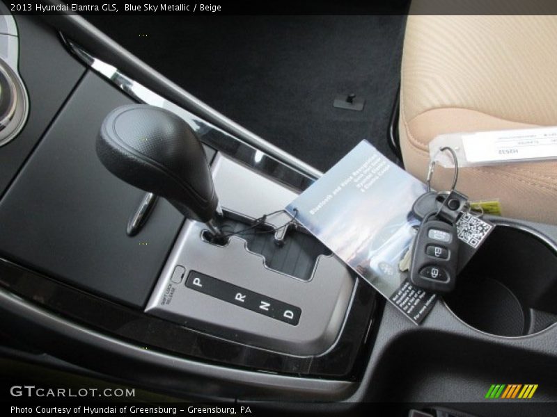 Blue Sky Metallic / Beige 2013 Hyundai Elantra GLS