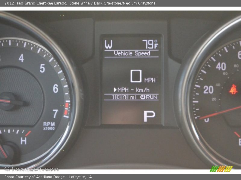 Stone White / Dark Graystone/Medium Graystone 2012 Jeep Grand Cherokee Laredo