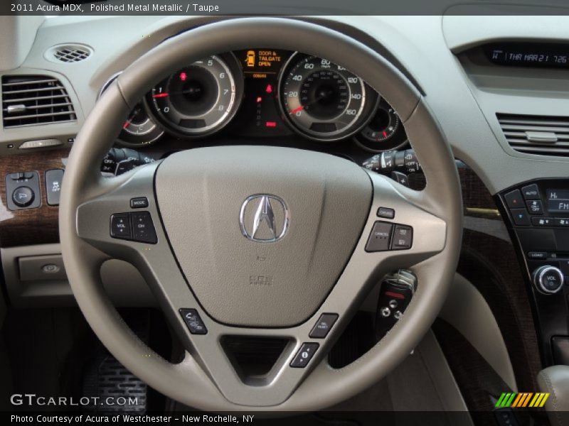 Polished Metal Metallic / Taupe 2011 Acura MDX