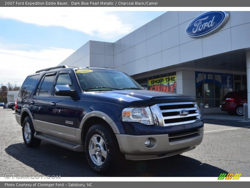 Dark Blue Pearl Metallic / Charcoal Black/Camel 2007 Ford Expedition Eddie Bauer