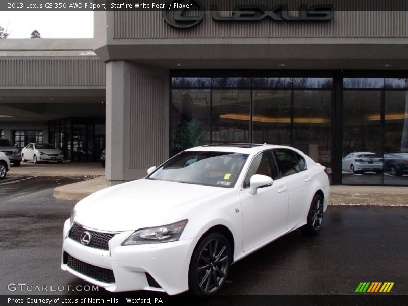 Starfire White Pearl / Flaxen 2013 Lexus GS 350 AWD F Sport