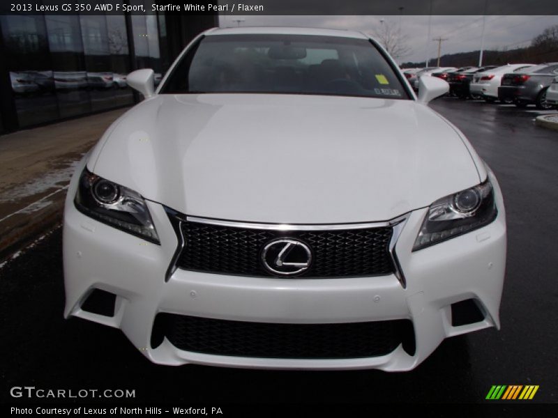 Starfire White Pearl / Flaxen 2013 Lexus GS 350 AWD F Sport