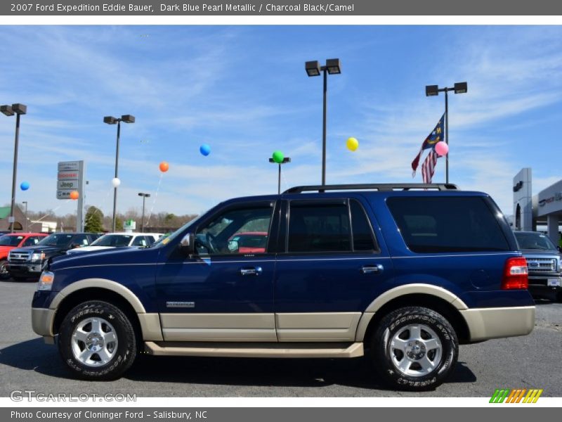 Dark Blue Pearl Metallic / Charcoal Black/Camel 2007 Ford Expedition Eddie Bauer