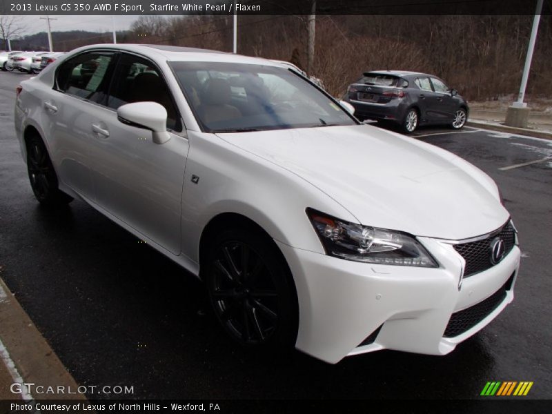 Starfire White Pearl / Flaxen 2013 Lexus GS 350 AWD F Sport