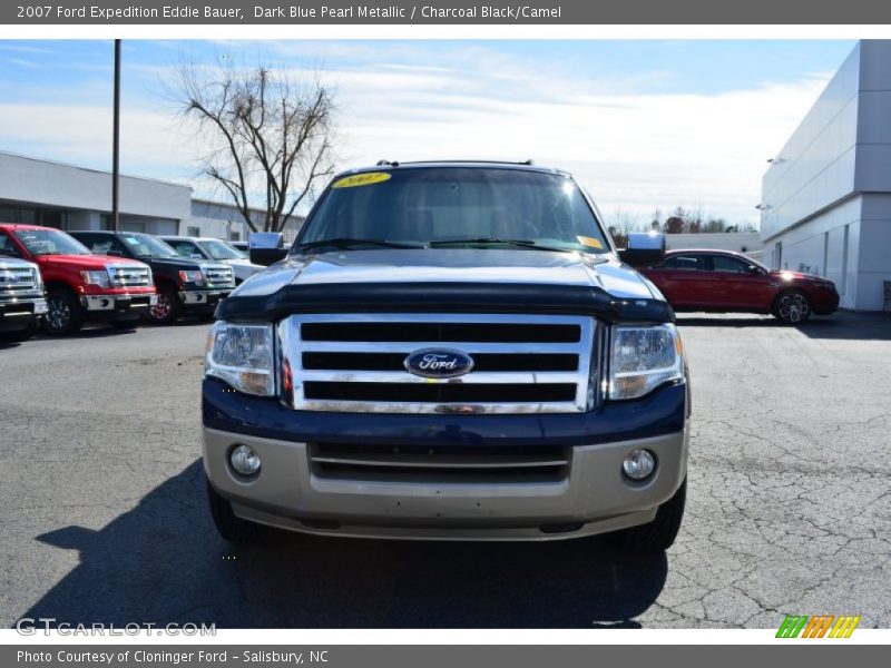 Dark Blue Pearl Metallic / Charcoal Black/Camel 2007 Ford Expedition Eddie Bauer