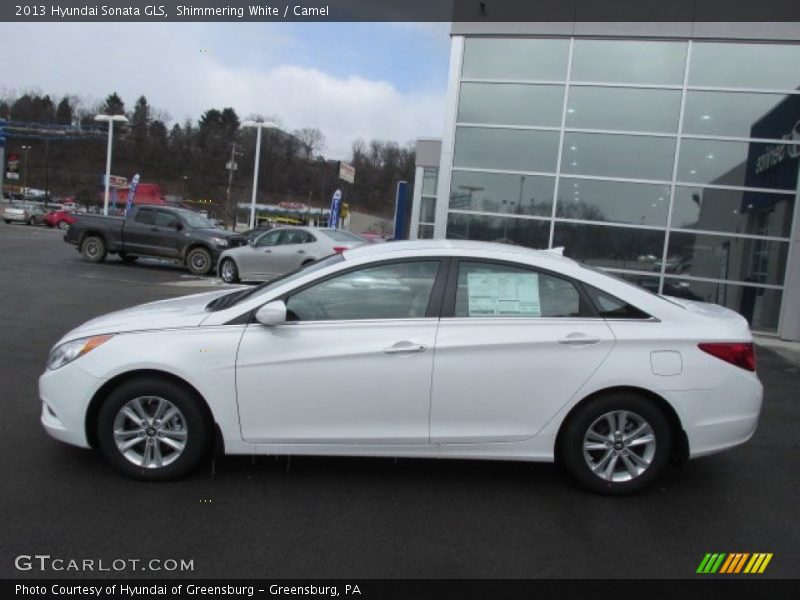 Shimmering White / Camel 2013 Hyundai Sonata GLS