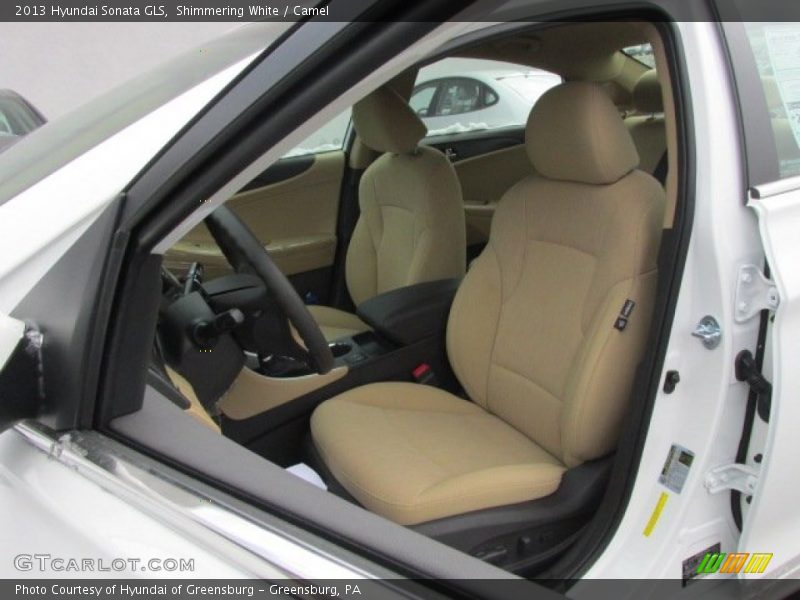 Shimmering White / Camel 2013 Hyundai Sonata GLS