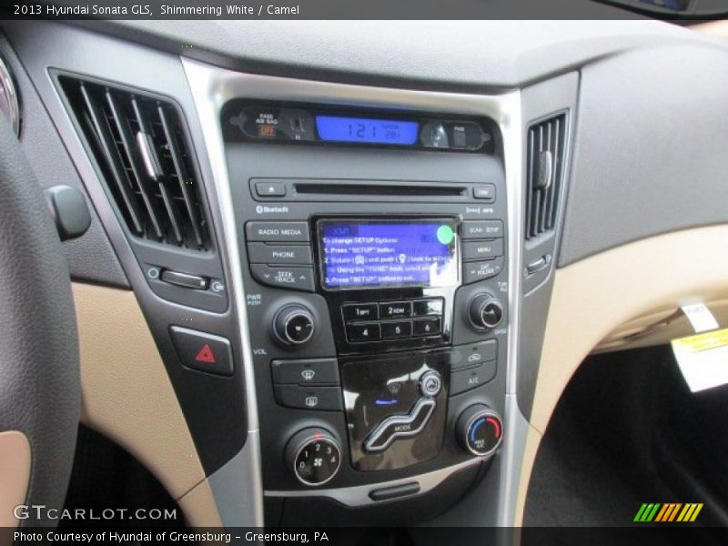 Shimmering White / Camel 2013 Hyundai Sonata GLS
