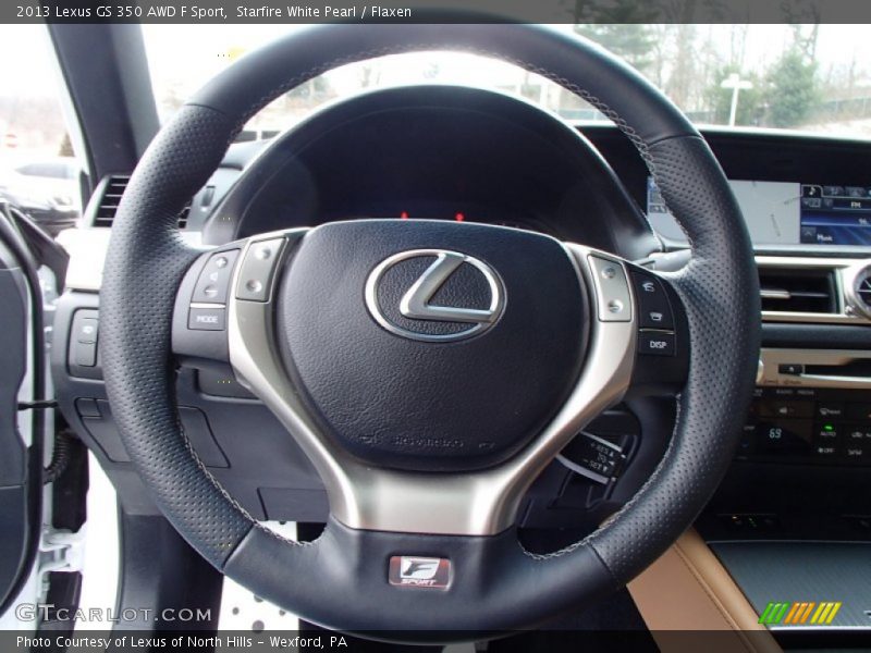 Starfire White Pearl / Flaxen 2013 Lexus GS 350 AWD F Sport