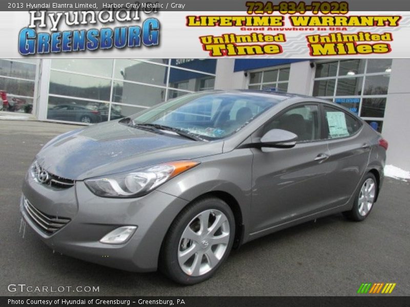 Harbor Gray Metallic / Gray 2013 Hyundai Elantra Limited