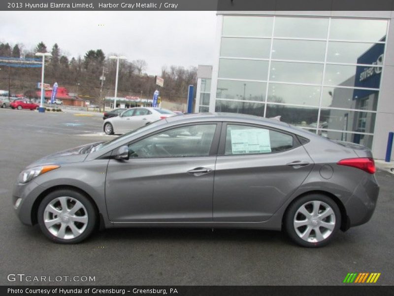 Harbor Gray Metallic / Gray 2013 Hyundai Elantra Limited