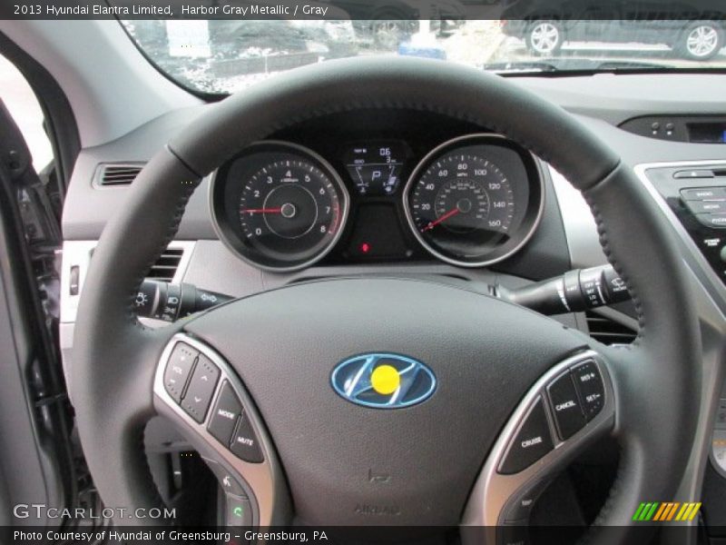 Harbor Gray Metallic / Gray 2013 Hyundai Elantra Limited