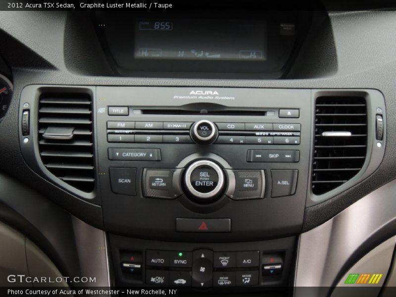 Graphite Luster Metallic / Taupe 2012 Acura TSX Sedan