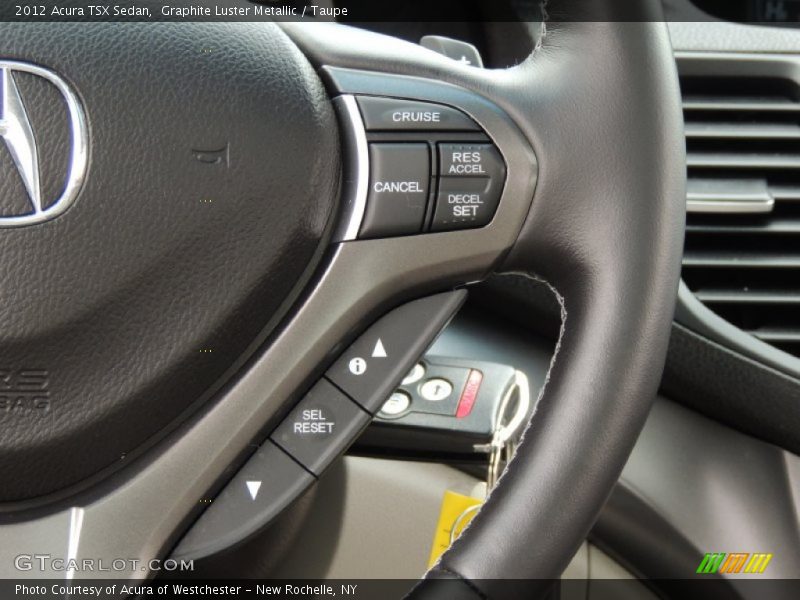 Graphite Luster Metallic / Taupe 2012 Acura TSX Sedan