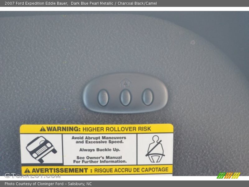 Dark Blue Pearl Metallic / Charcoal Black/Camel 2007 Ford Expedition Eddie Bauer