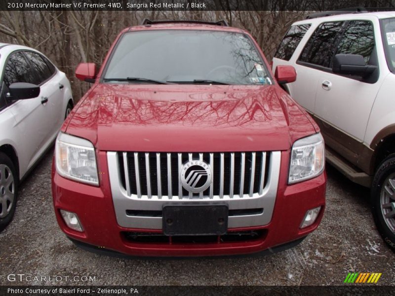 Sangria Red Metallic / Black 2010 Mercury Mariner V6 Premier 4WD