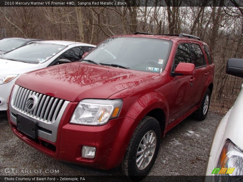 Sangria Red Metallic / Black 2010 Mercury Mariner V6 Premier 4WD