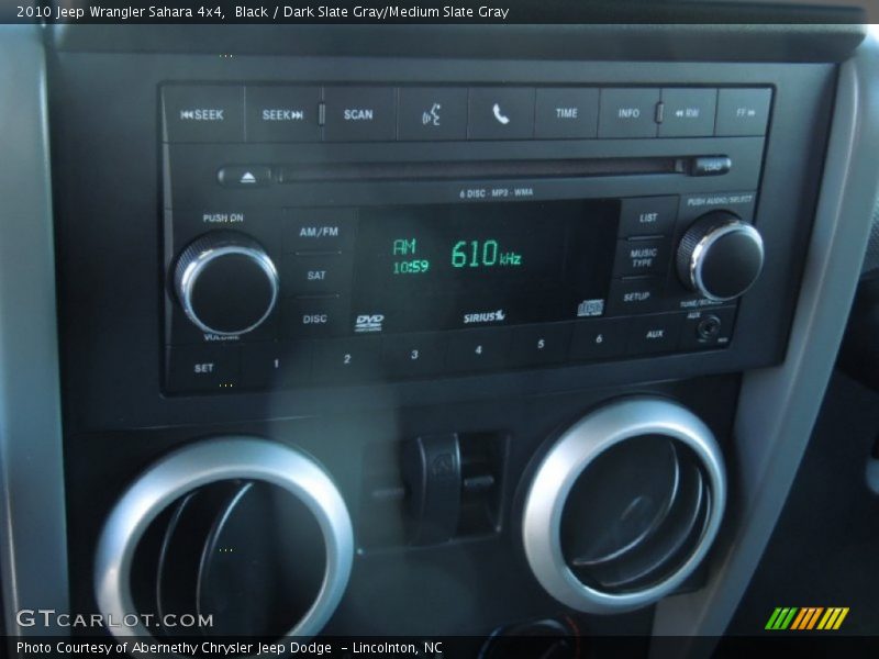 Black / Dark Slate Gray/Medium Slate Gray 2010 Jeep Wrangler Sahara 4x4