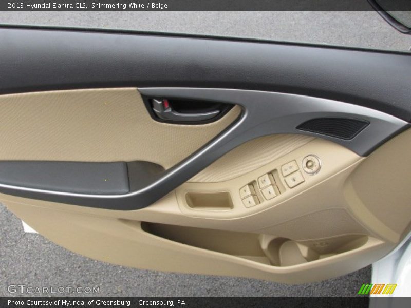 Shimmering White / Beige 2013 Hyundai Elantra GLS