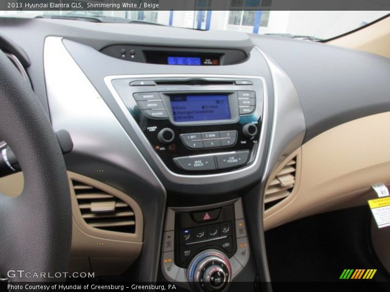 Shimmering White / Beige 2013 Hyundai Elantra GLS