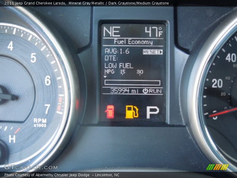 Mineral Gray Metallic / Dark Graystone/Medium Graystone 2011 Jeep Grand Cherokee Laredo