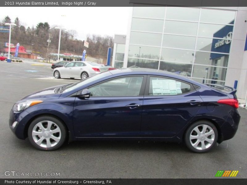 Indigo Night / Gray 2013 Hyundai Elantra Limited