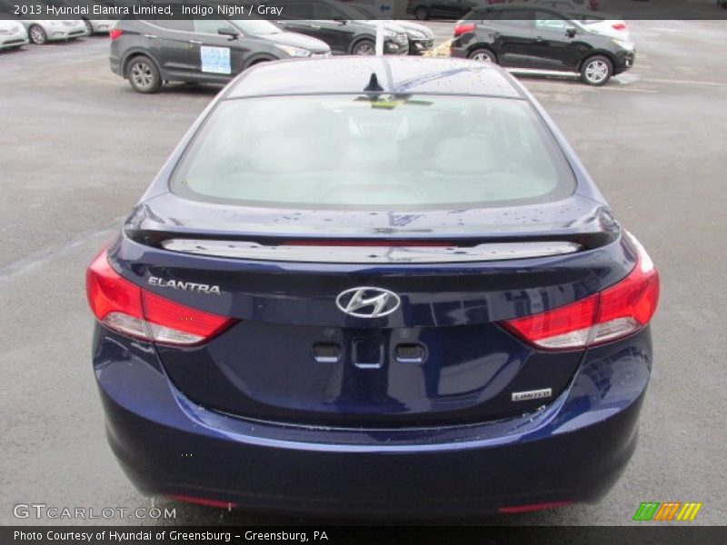 Indigo Night / Gray 2013 Hyundai Elantra Limited