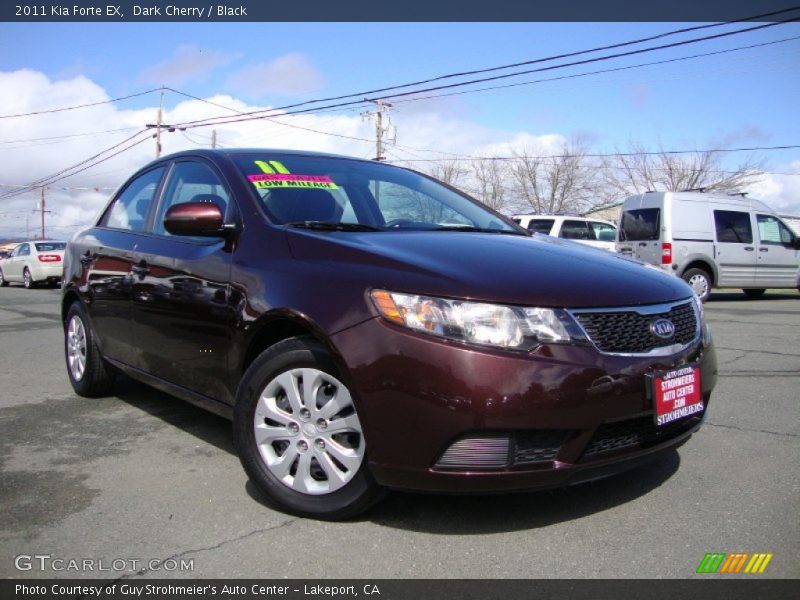 Dark Cherry / Black 2011 Kia Forte EX