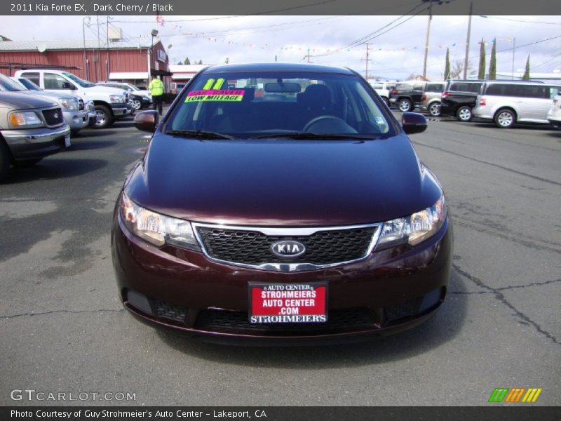 Dark Cherry / Black 2011 Kia Forte EX