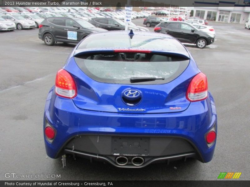 Marathon Blue / Black 2013 Hyundai Veloster Turbo