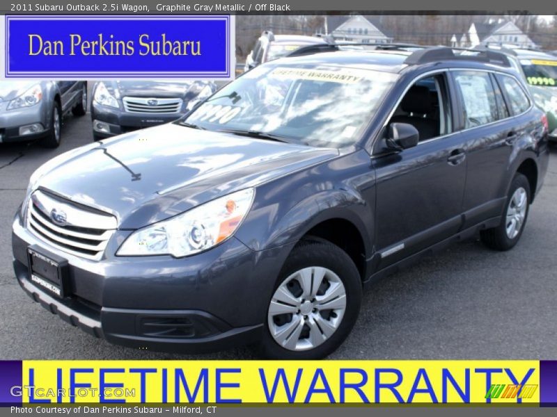 Graphite Gray Metallic / Off Black 2011 Subaru Outback 2.5i Wagon