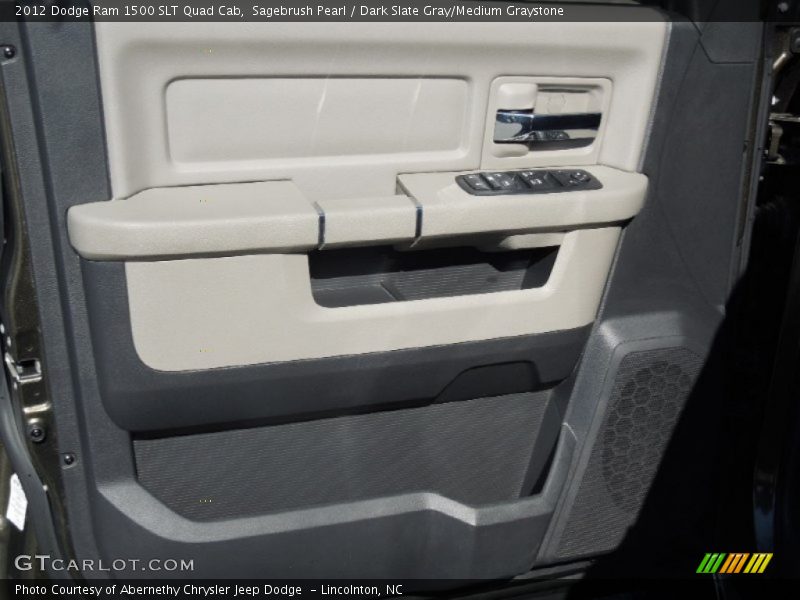 Sagebrush Pearl / Dark Slate Gray/Medium Graystone 2012 Dodge Ram 1500 SLT Quad Cab