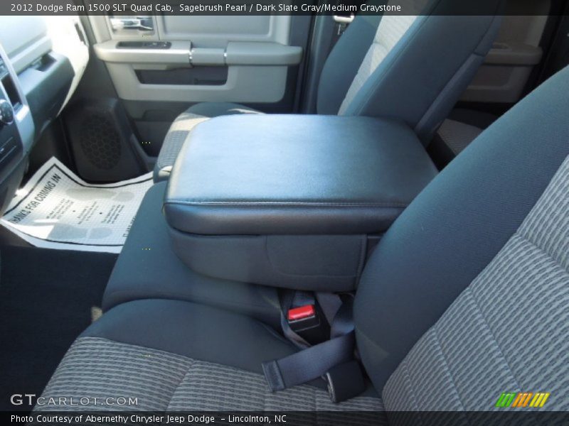 Sagebrush Pearl / Dark Slate Gray/Medium Graystone 2012 Dodge Ram 1500 SLT Quad Cab